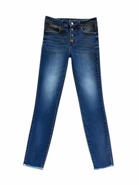 Maurices M Jeans Size 6 High Rise Button Fly Skinny Ankle Raw Hem Jeans